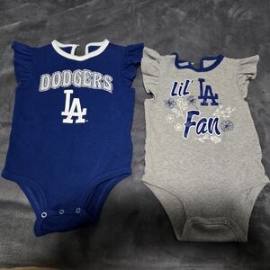 Los Angeles Dodgers Baby Onesie Set - Size 18 Months